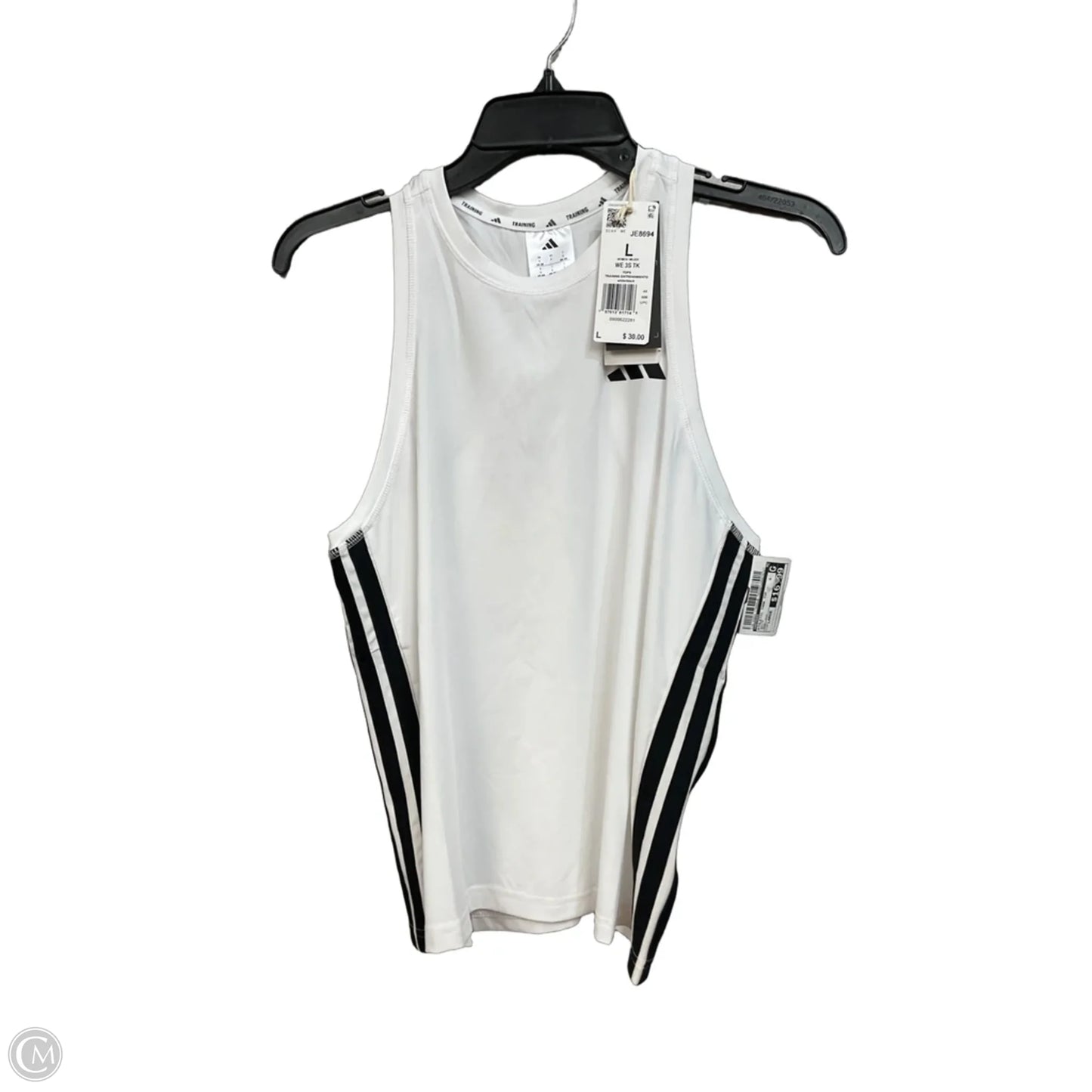 Athletic Tank Top By Adidas In White, Size: Large