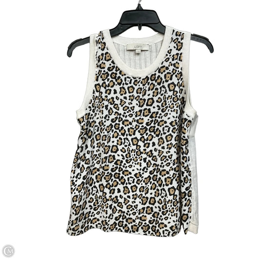 Top Sleeveless By Loft In Animal Print, Size: S