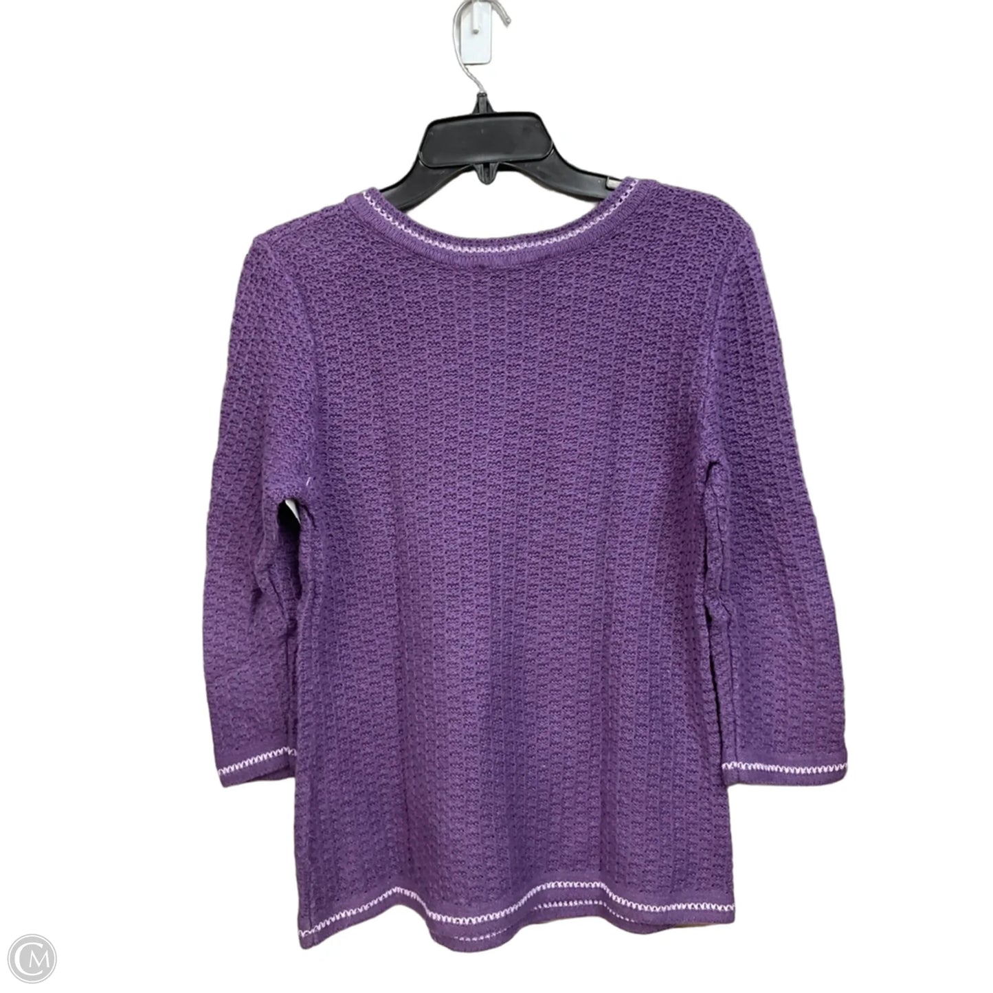 Top 3/4 Sleeve By Christopher And Banks In Purple, Size: S