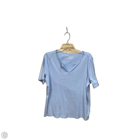 Top Short Sleeve Basic By Talbots In Blue, Size: 1x