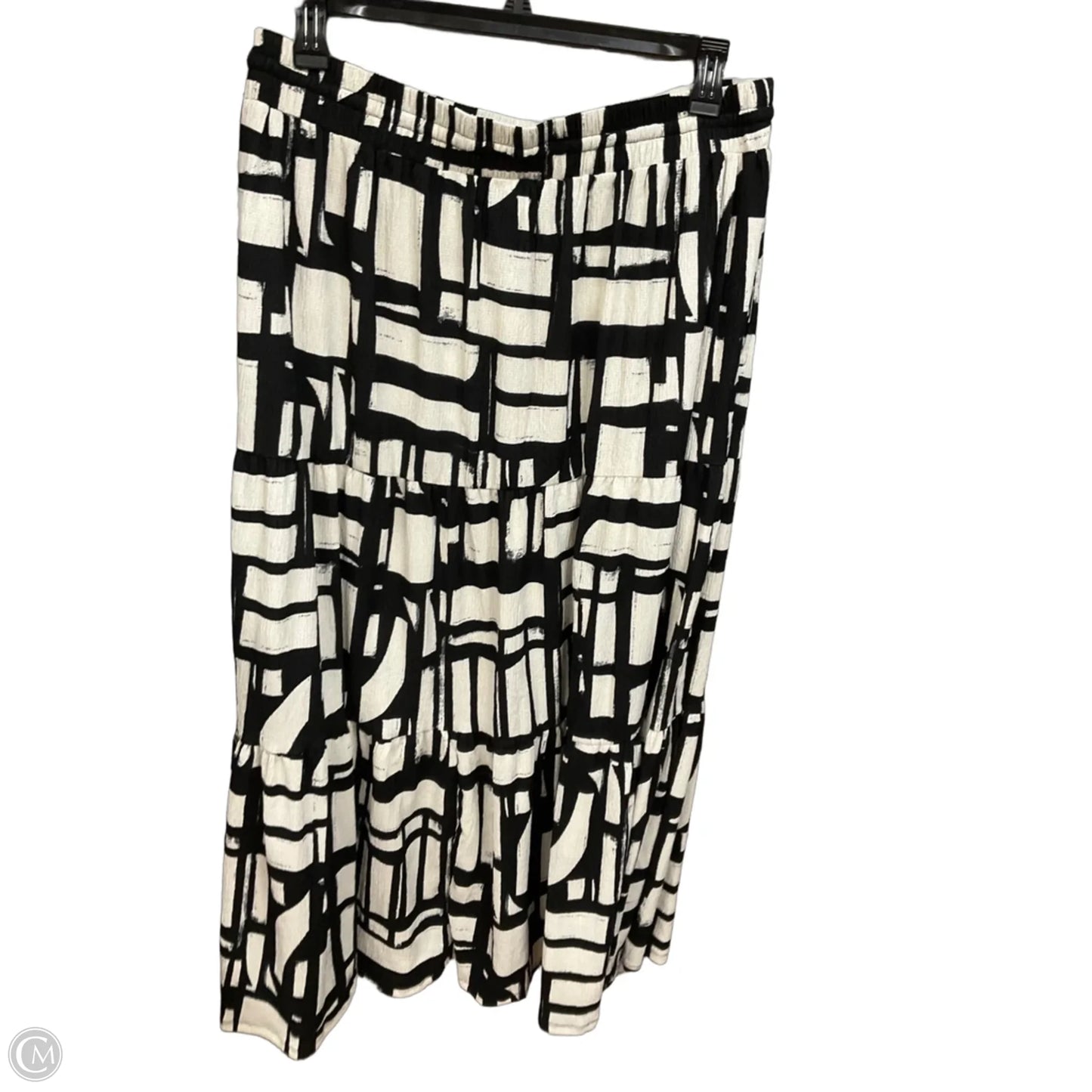 Skirt Maxi By Caslon In Black & White, Size: 16