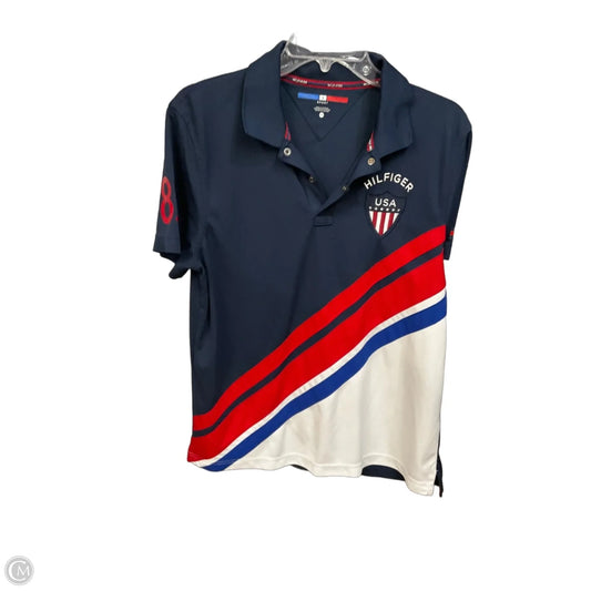 Top Short Sleeve By Tommy Hilfiger In Navy, Size: M