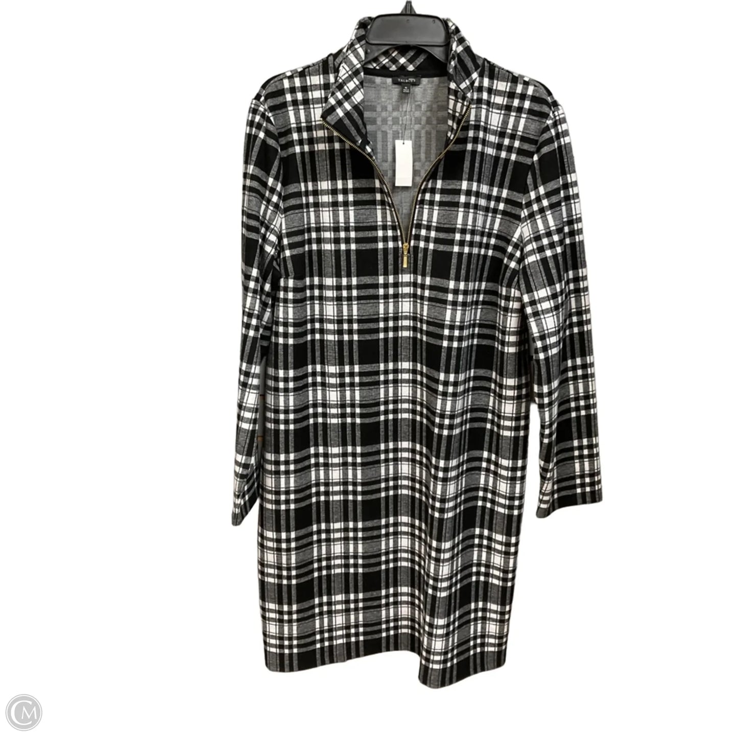 Dress Casual Midi By Talbots In Black & White, Size: Xl