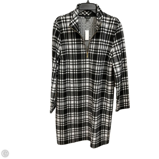 Dress Casual Midi By Talbots In Black & White, Size: Xl