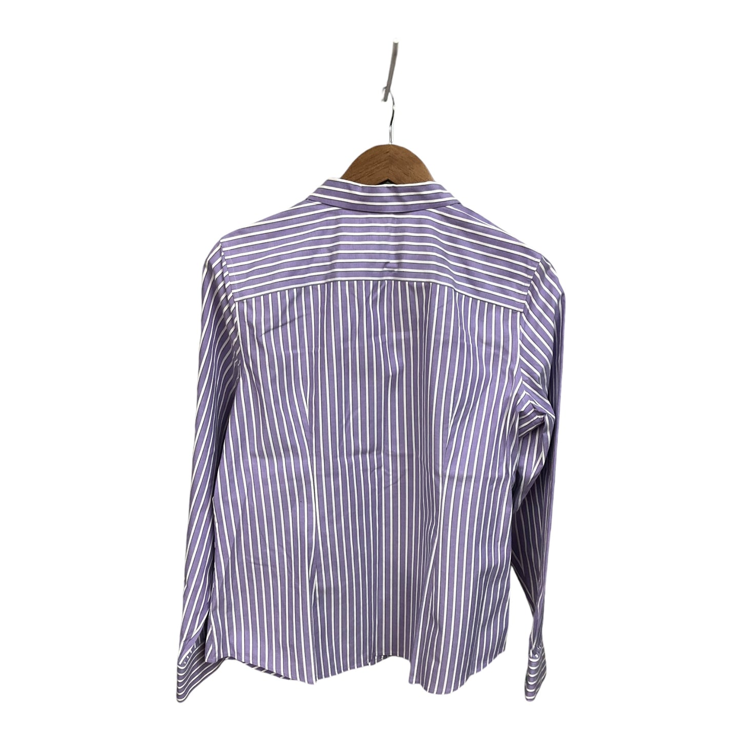 Blouse Long Sleeve By Talbots In Striped Pattern, Size: L