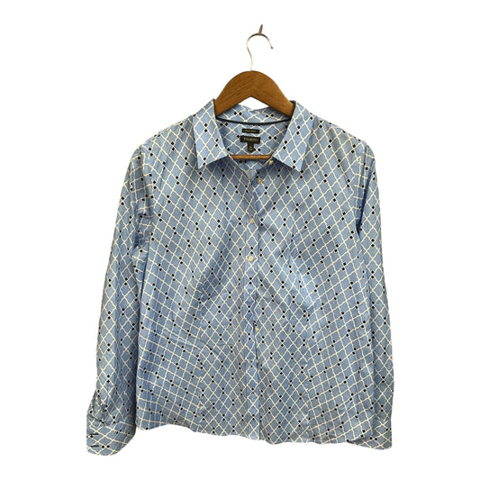 Blouse Long Sleeve By Talbots In Blue, Size: L