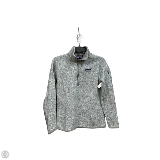 Athletic Top Long Sleeve Collar By Patagonia In Grey, Size: M
