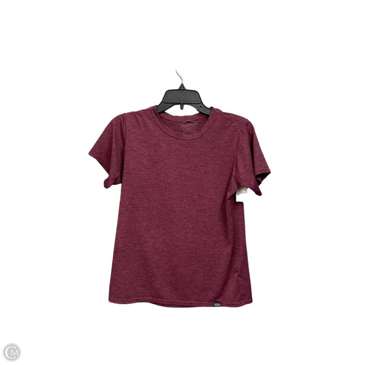Athletic Top Short Sleeve By Patagonia In Maroon, Size: S