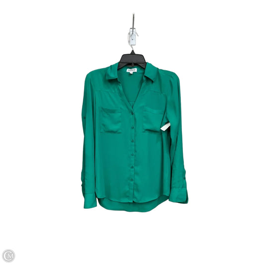 Blouse Long Sleeve By Express In Green, Size: S