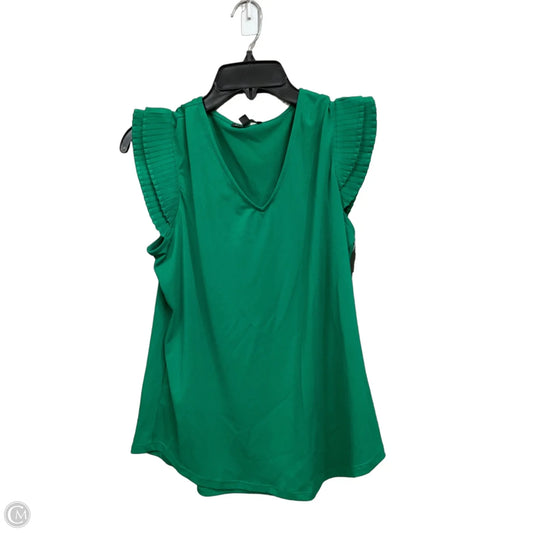 Top Sleeveless By Adrianna Papell In Green, Size: M