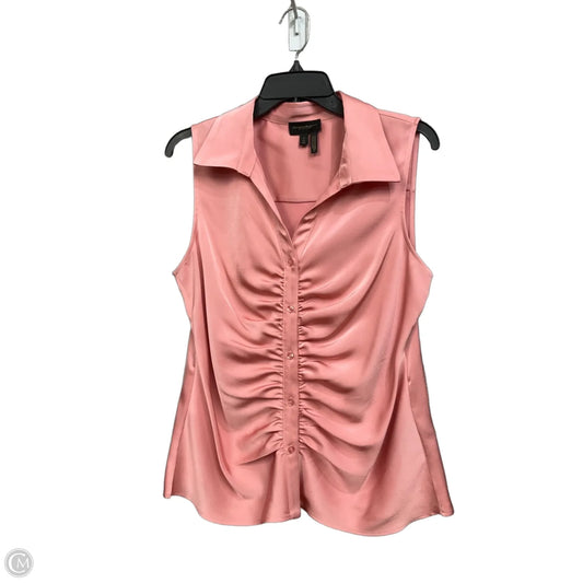 Top Sleeveless By Donna Karan In Pink, Size: M