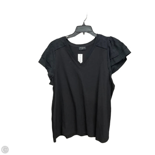 Top Short Sleeve By Lane Bryant In Black, Size: 1x