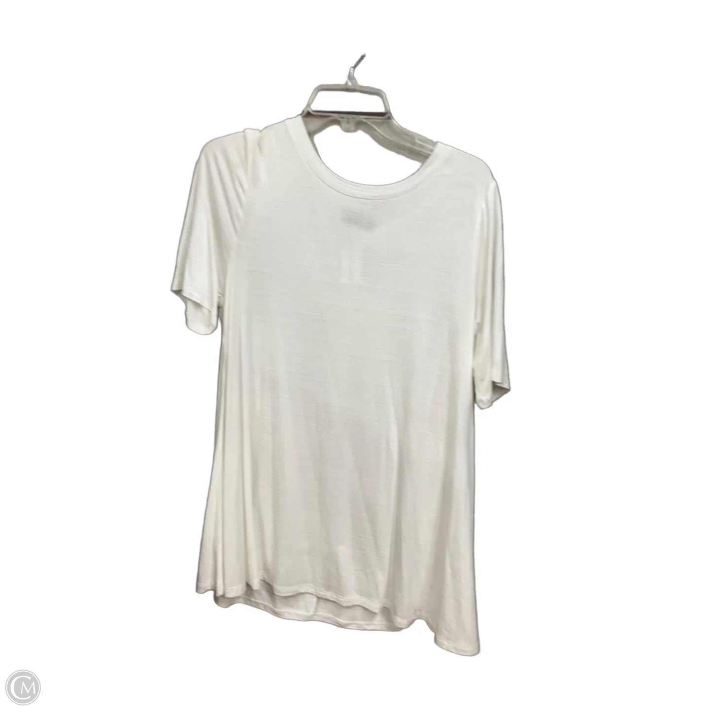 Top Short Sleeve Basic By Lane Bryant In White, Size: 1x