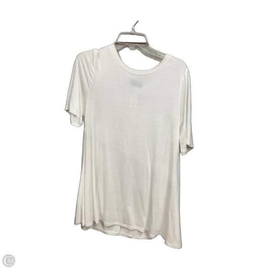 Top Short Sleeve Basic By Lane Bryant In White, Size: 1x