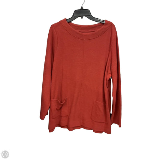 Top Long Sleeve By Croft And Barrow In Brown, Size: Xxl