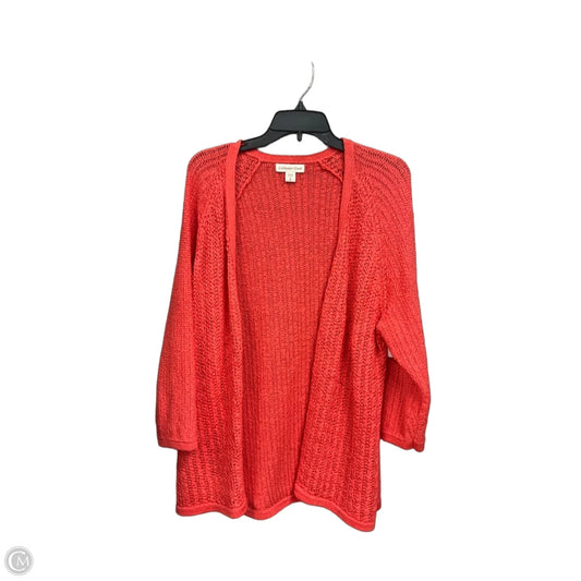 Cardigan By Coldwater Creek In Coral, Size: 1x