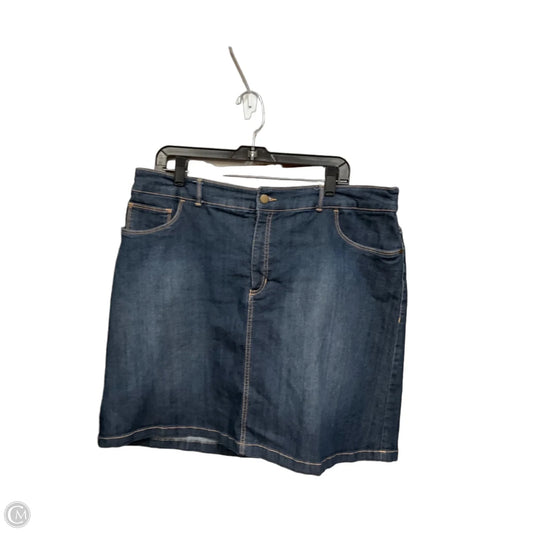 Skort By Croft And Barrow In Blue Denim, Size: 16