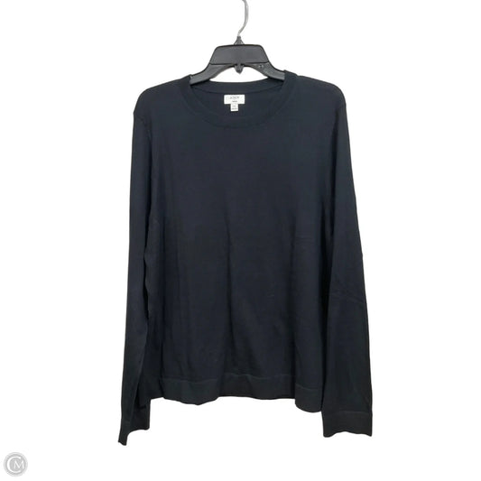 Top Long Sleeve Basic By J. Crew In Black, Size: Xxl