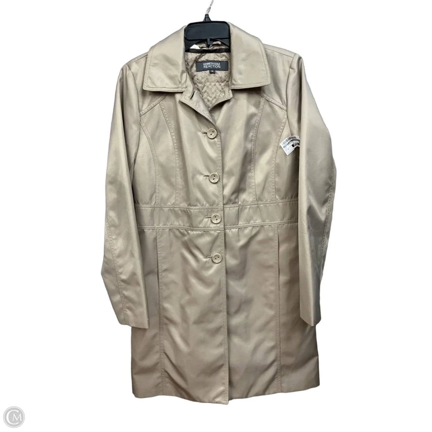 Coat Trench Coat By Kenneth Cole In Tan, Size: M