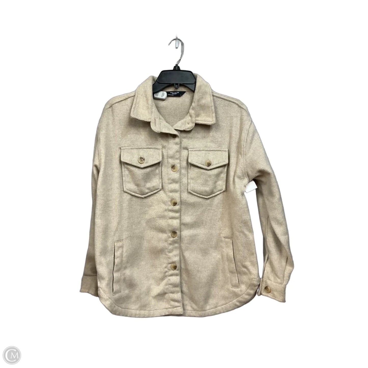 Jacket Shirt By Members Mark In Tan, Size: S