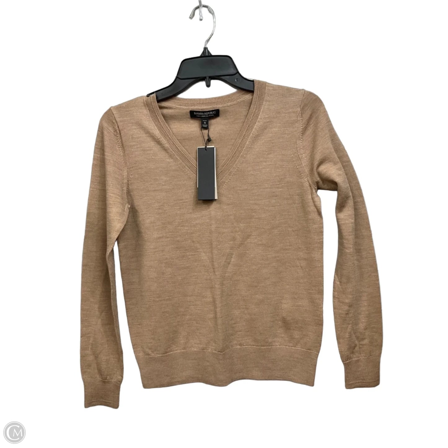 Top Long Sleeve Basic By Banana Republic In Tan, Size: S