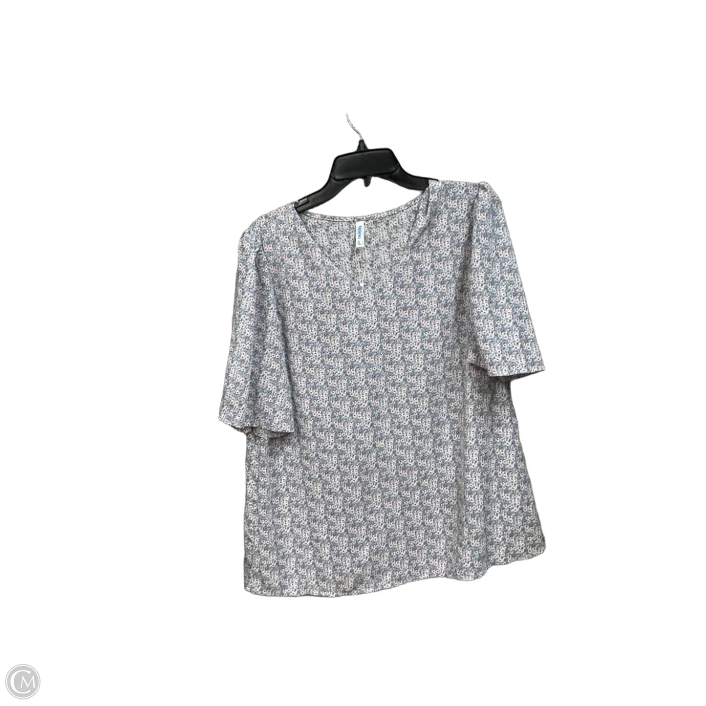 Top Short Sleeve By Clothes Mentor In Floral Print, Size: L