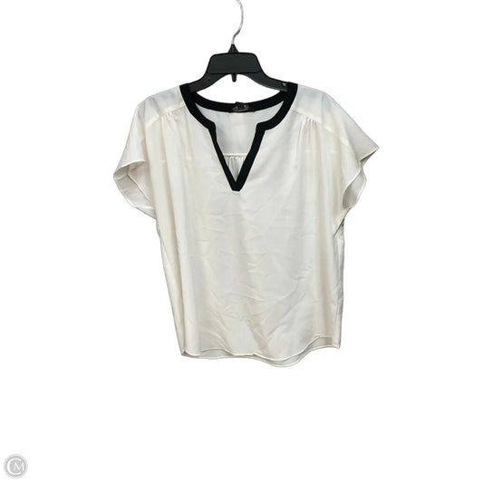 Top Short Sleeve By Banana Republic In White, Size: L