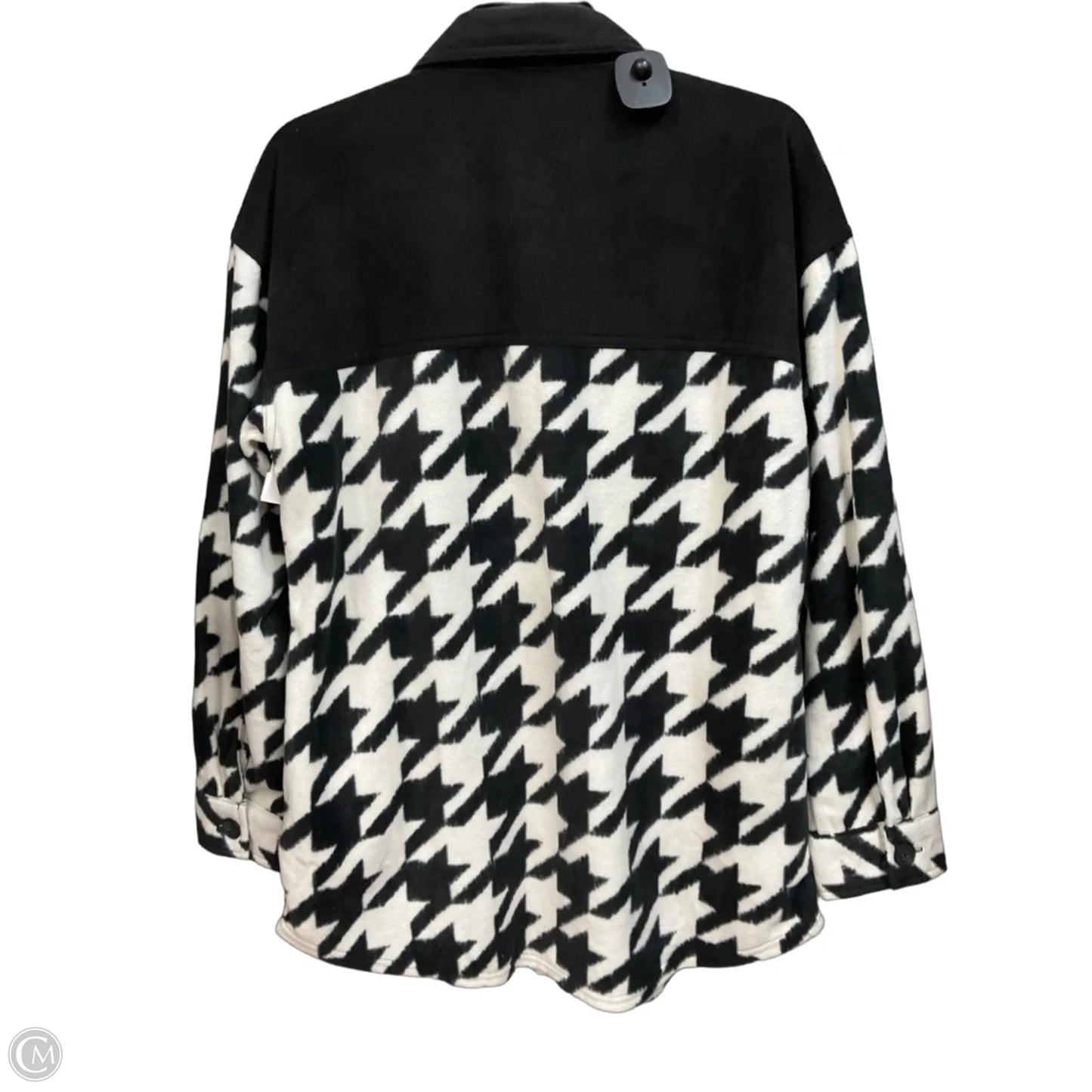 Jacket Shirt By Maurices In Black & White, Size: S
