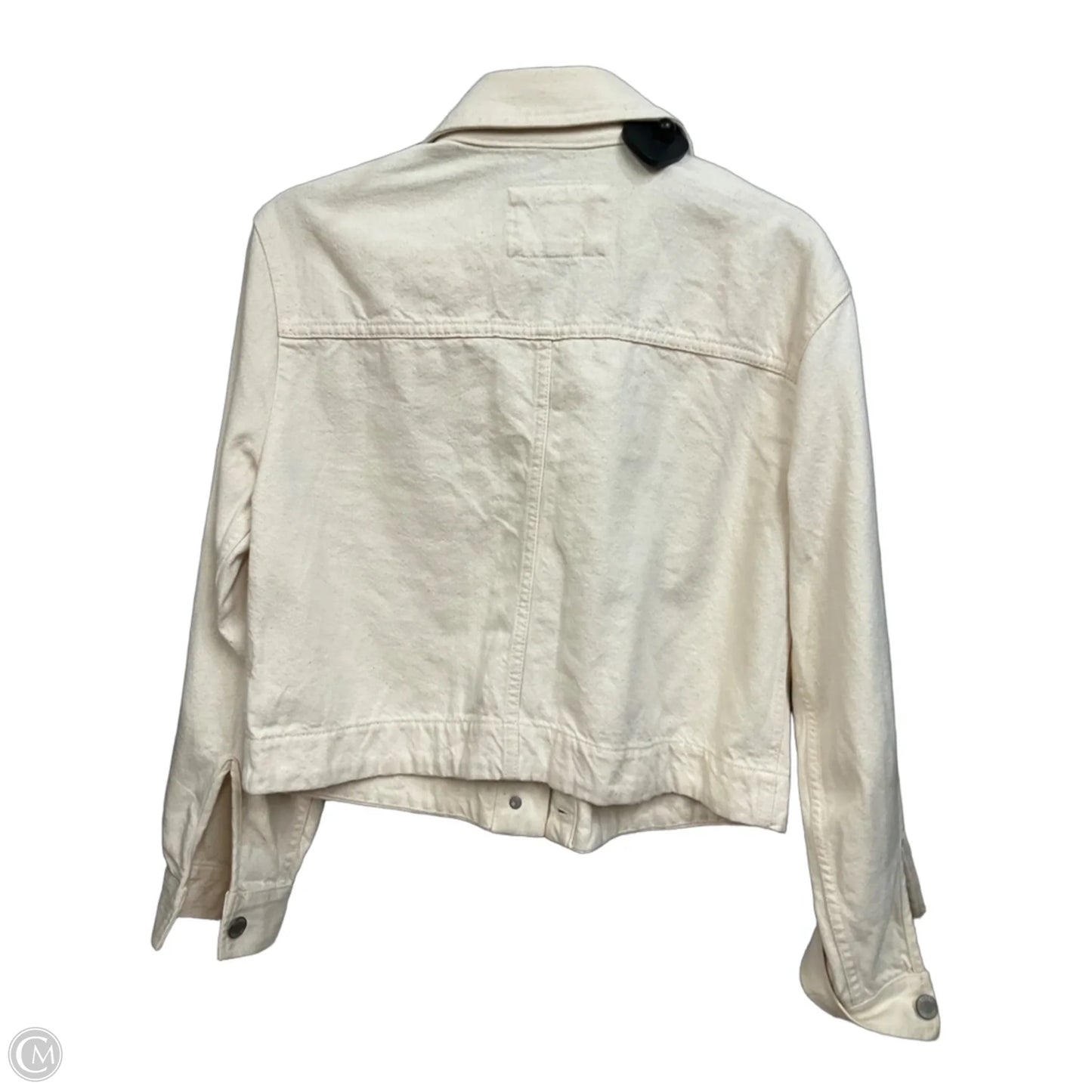 Jacket Denim By Banana Republic In Cream Denim, Size: S