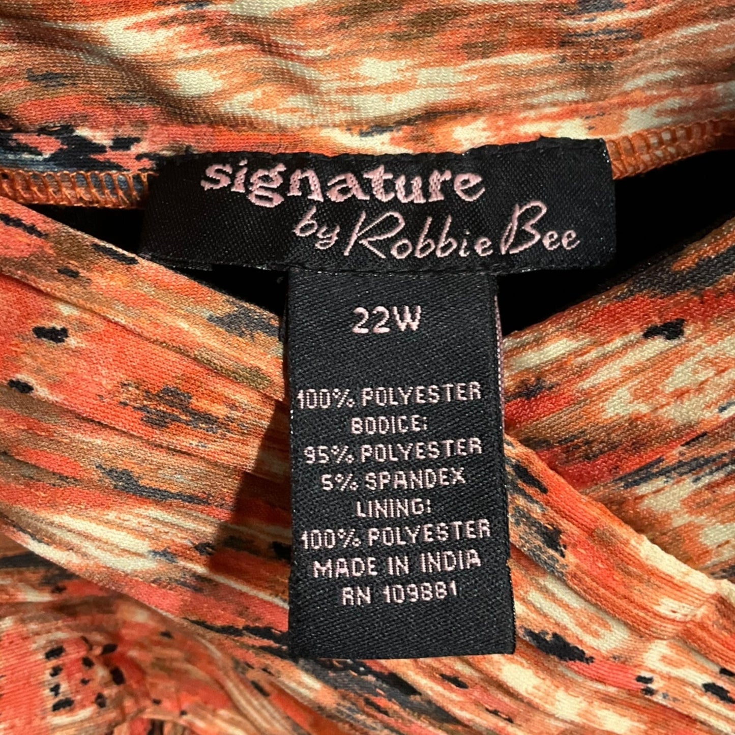 Dress Casual Maxi By Signature By Robbie Bee In Orange, Size: 2x