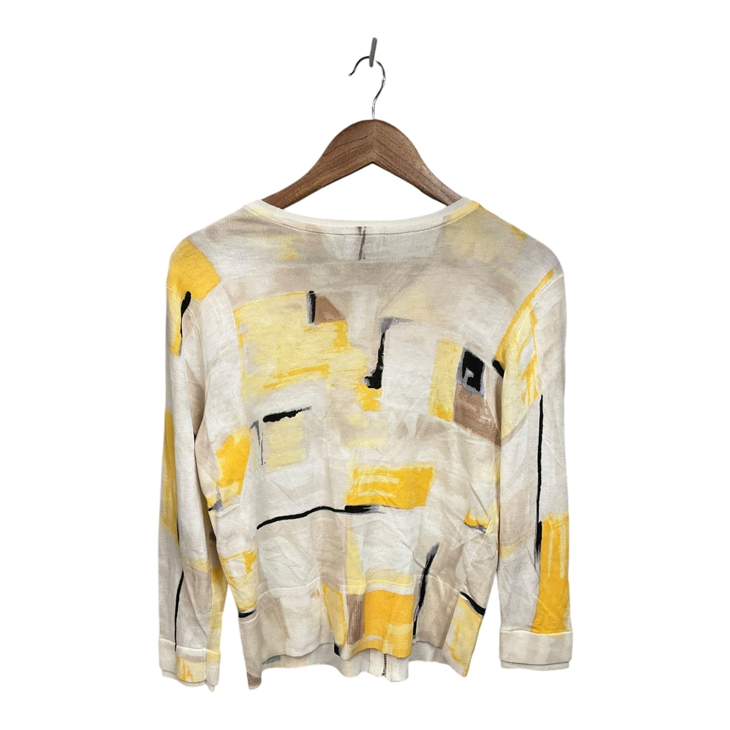 Cardigan By White House Black Market In Tan & Yellow, Size: L