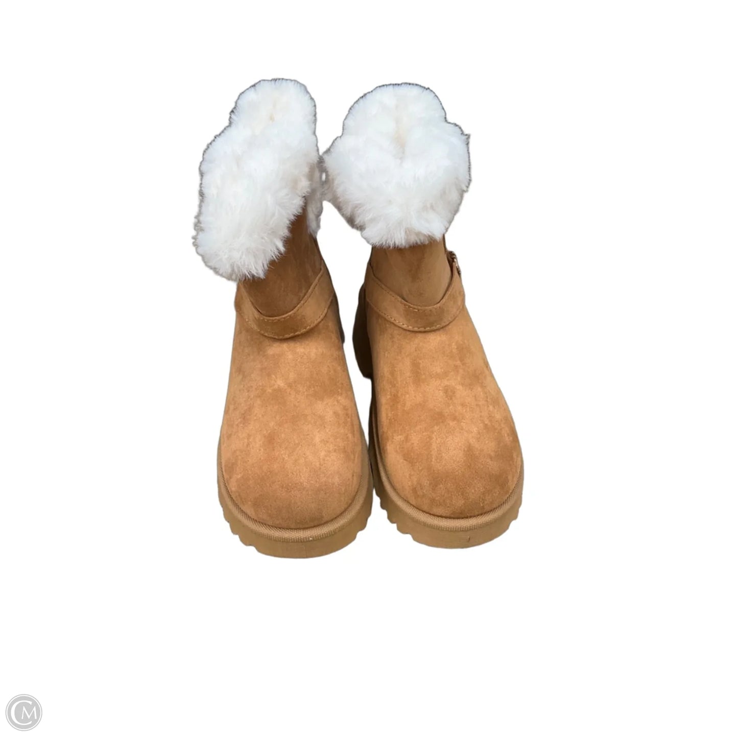 Boots Ankle Flats By Clothes Mentor In Tan, Size: 8.5