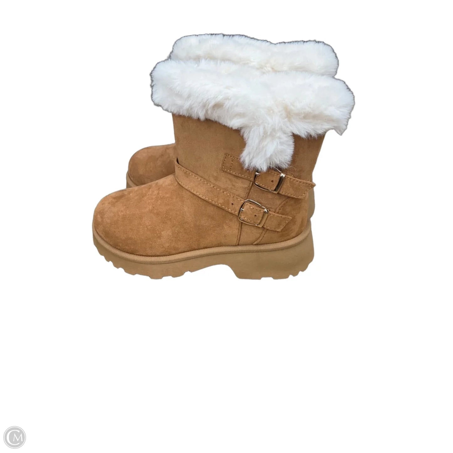Boots Ankle Flats By Clothes Mentor In Tan, Size: 8.5