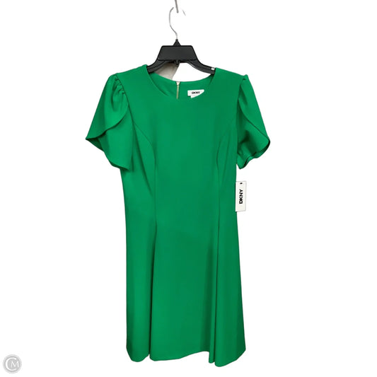 Dress Casual Midi By Dkny In Green, Size: M