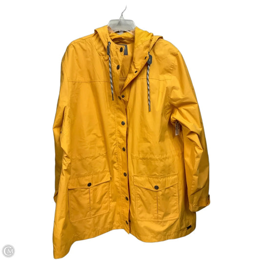 Coat Raincoat By Natural Reflections In Yellow, Size: 2x