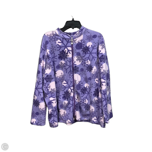 Jacket Fleece By Cj Banks In Purple, Size: 1x