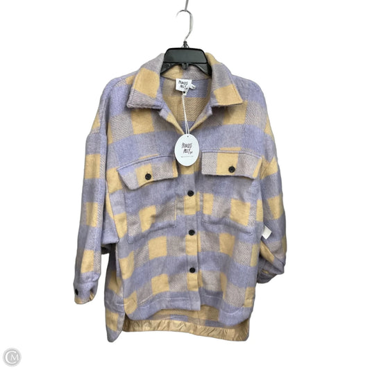 Jacket Shirt By Princess Polly In Purple & Tan, Size: M