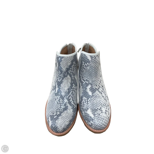 Boots Ankle Heels By Sofft In Snakeskin Print, Size: 9.5