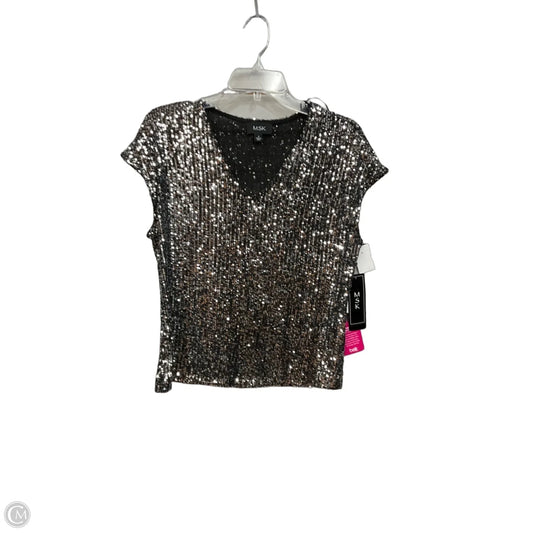 Top Sleeveless By Msk In Silver, Size: S