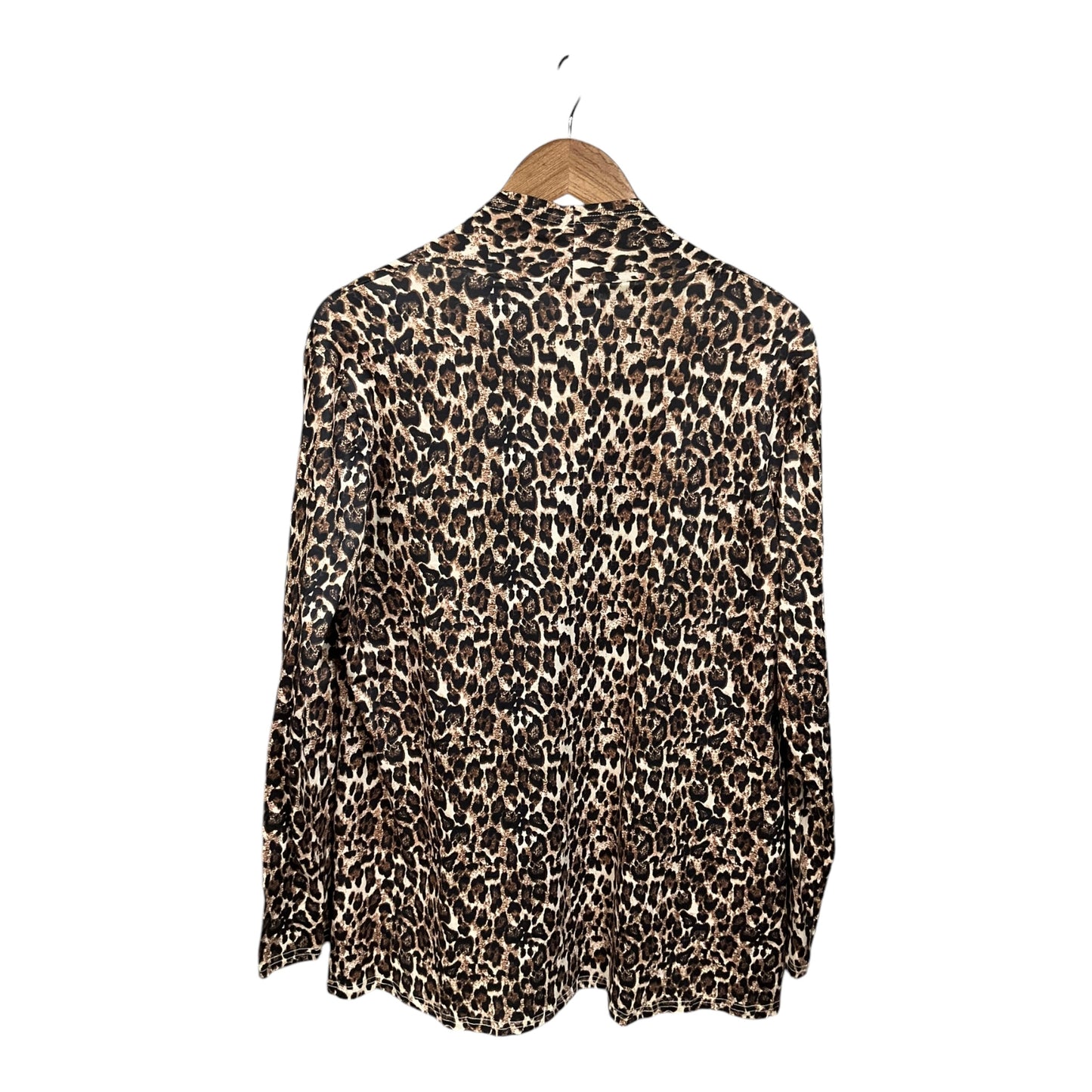 Cardigan By Clothes Mentor In Animal Print, Size: L