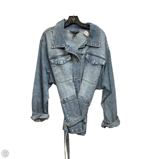 Jacket Denim By Baccini In Blue Denim, Size: 1x