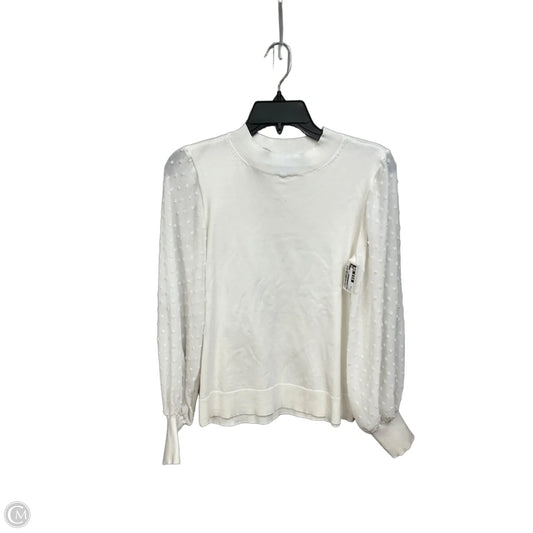 Top Long Sleeve By Cece In White, Size: Xs