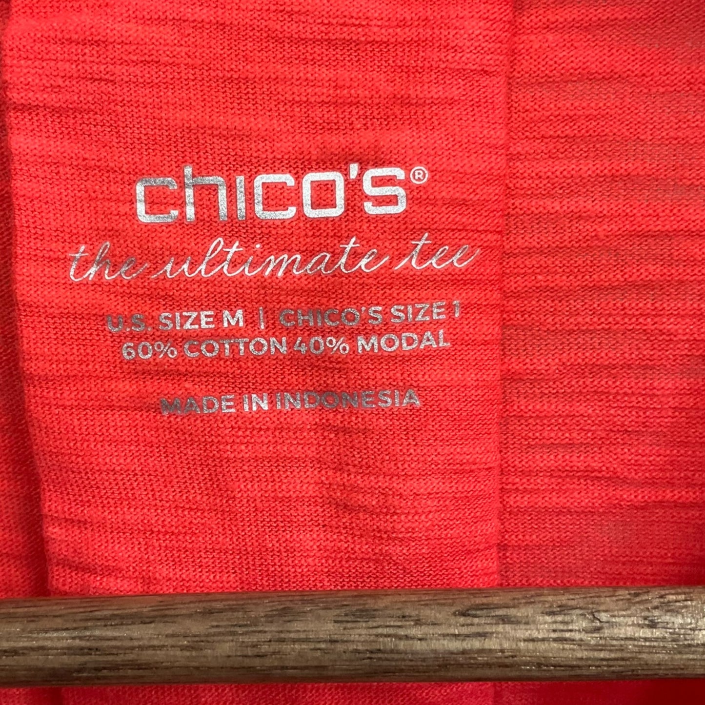 Top Short Sleeve By Chicos In Orange, Size: M