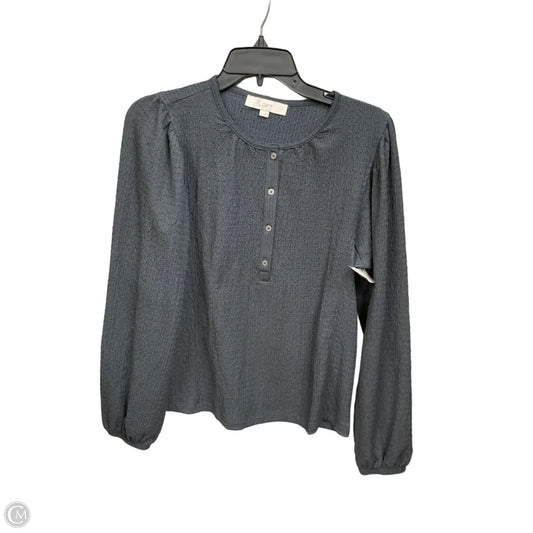 Top Long Sleeve By Loft In Grey, Size: S
