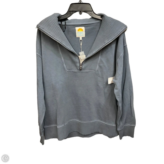 Sweatshirt Collar By C And C In Blue, Size: L