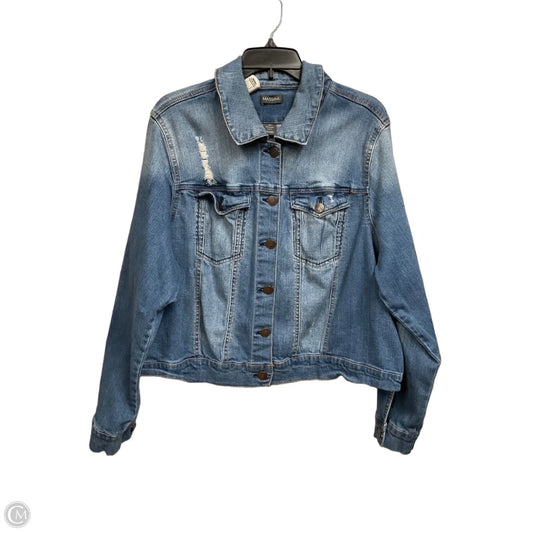 Jacket Denim By Massini In Blue Denim, Size: 2x