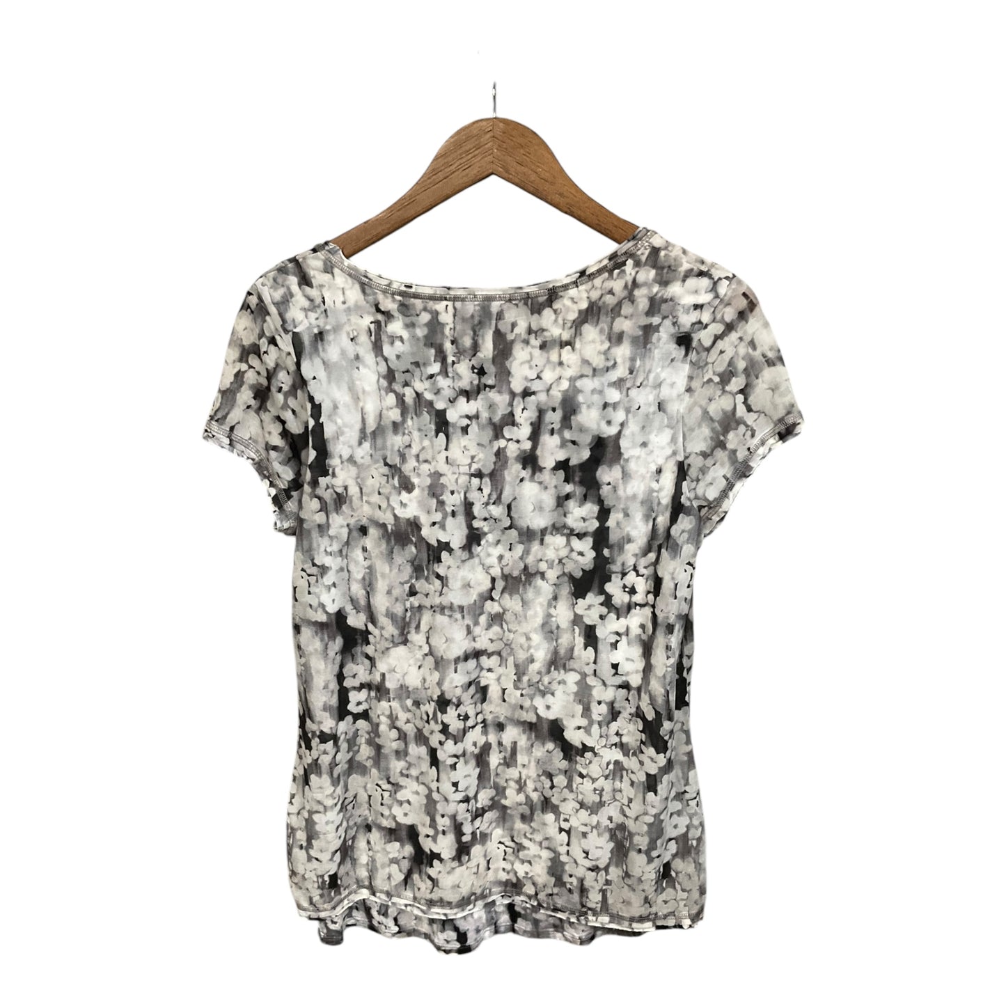 Top Short Sleeve By Simply Vera In Black & White, Size: M