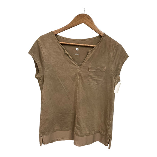 Top Short Sleeve By Indigo In Brown, Size: M