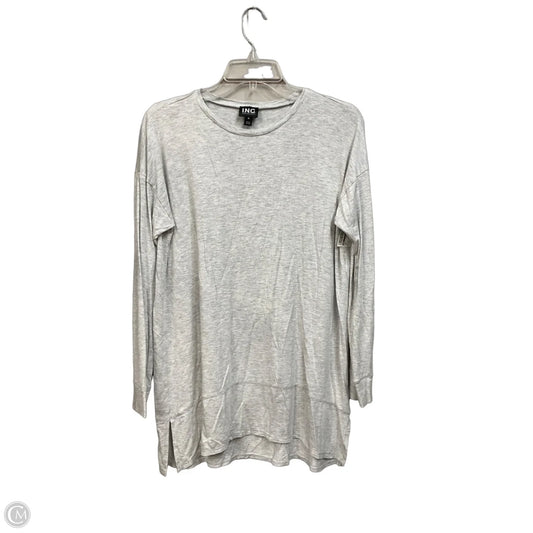 Top Long Sleeve Basic By Inc In Grey, Size: M