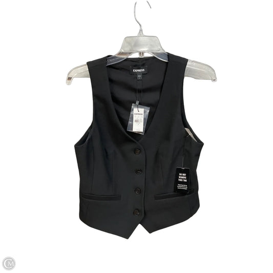 Vest Other By Express In Black, Size: S